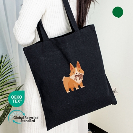 오코텍스 리사이클 블랙 컬러라이트 에코백 38cmx42cm #2