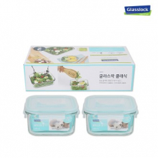 글라스락 정사각 2조 밀폐용기 세트 // 안전한 국내생산