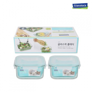 글라스락 정사각 2조 밀폐용기 세트 // 안전한 국내생산