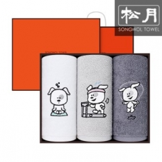 [송월타올] 헬스하는 강아지 30수 타올 150g 3p 세트