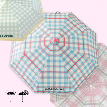 U035 빈티지 체크 데일리 3단우산 인쇄 주문제작 양우산 답례품 #3