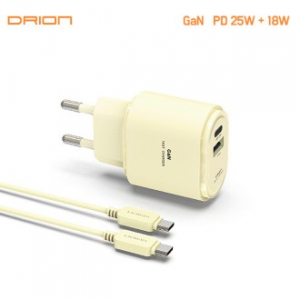 드리온 가정용 GaN PD 25W 2구 CtoC 고속 충전기 버터