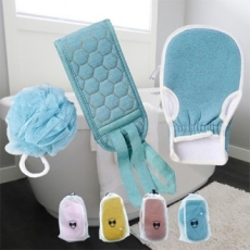 해피 여행용샤워타올 3P세트 K27 / 등밀이장갑 / 목욕타월