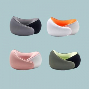 소프트 휴대용 기내용 벨크로 메모리폼 목베게-파우치포함