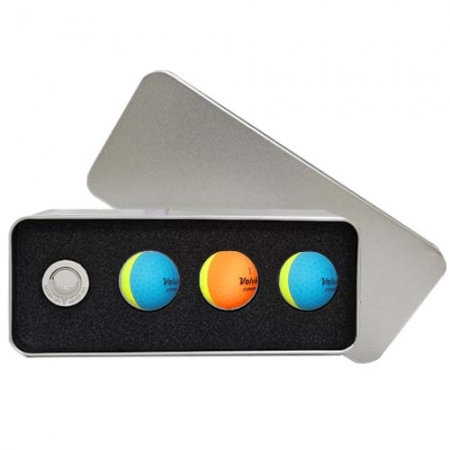 볼빅 비비드 콤비 칼라랜덤 3구 볼마커 틴케이스세트 #2