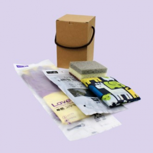 빅사이즈 장바구니 + 투톤 고무장갑 + 니트릴 위생장갑 + 양면 떡수세미 세트