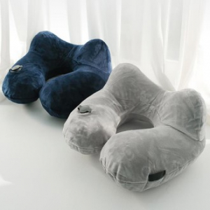 더블업 쿠션 휴대용 메모리폼 목배게 - 파우치포함