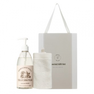 더마음가는 선물set 레몬향 주방세제 500ml + 밤부 핸드타올 70g 1개 2P