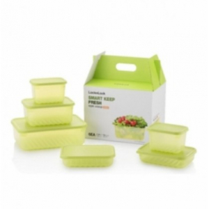 락앤락 스마트킵 프레쉬 3호 6종 밀폐용기 세트 (HLE5200NS6)