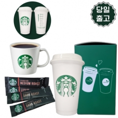 스타벅스 리유저블 텀블러 아메리카노 커피 미디엄 다크 혼합 4스틱 단체 기념품 홍보물