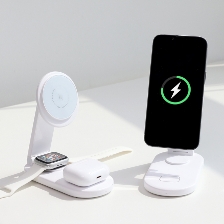 알로꼬 3in1 휴대용 폴딩 접이식 멀티 맥세이프 23W 고속 무선 충전기 애플워치전용 #6