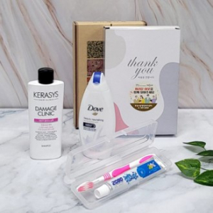 도브 선물세트 (치약 칫솔 케이스 바디워시)