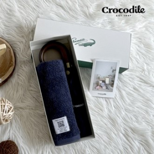 크로커다일 3단 우드곡자 전자동 우산 + 유러피언 호텔 수건