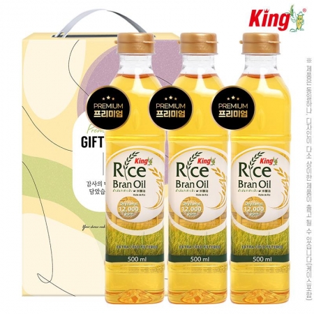 킹 프리미엄 현미유 500ml 3P (3종) #3
