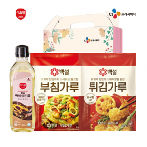 CJ해바라기유, CJ부침가루, CJ튀김가루 3종세트