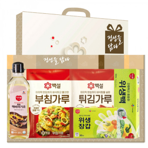 정성을 담다 4호세트(부침, 튀김, 해바라기유, CJ위생백, CJ위생장갑)