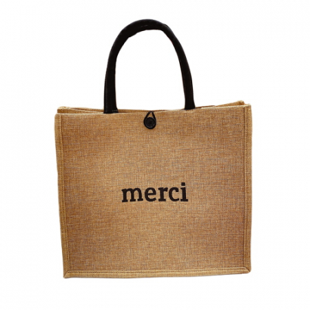 CJH063 그린리빙 컴팩트 사각 대용량 린넨 도트 겸 에코백 #2