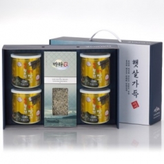 [가온애] 햇살가득 광천캔김 혼합세트 1호(구운 캔김 4개+세멸250g+미역50g)