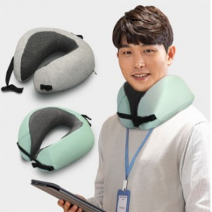 릴렉싱 트래블 목베개, 기내용 메모리폼 목쿠션 여행용목쿠션