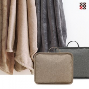 솔리드극세사담요 + 빅파우치세트