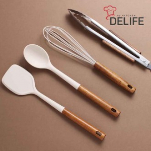 디라이프 실리콘 조리도구 4종 세트 DLA-CW4S, 키친툴세트 (4PCS) (아이보리)