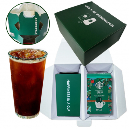 스타벅스 하우스블렌드 드립 커피 샤이닝 내열강화 유리컵 선물세트 #2
