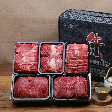 안동한우정 1등급 한우 구이 정육 혼합 선물세트 5호 / 면세 #2