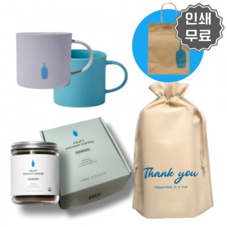 블루보틀 스톤 머그 320ml 크래프트 커피 에스프레소 더스트백 선물세트 #2