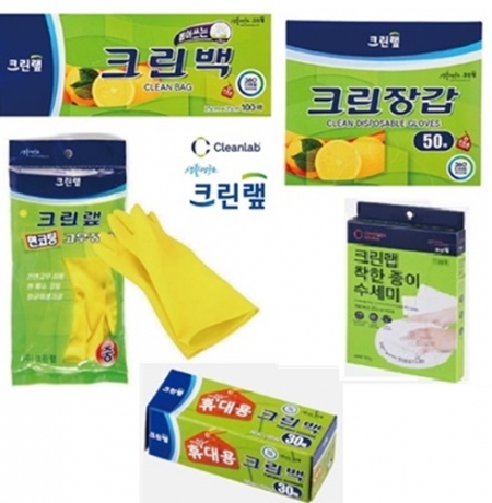 크린랩 위생백 5종세트 (고급 케이스 포함) 수세미/휴대용 크린백 / 크린장갑 / 크린백 #2