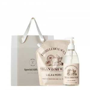 더마음가는 선물세트 레몬향 주방세제 500ml 1 + 리필 1.6L 1 2P