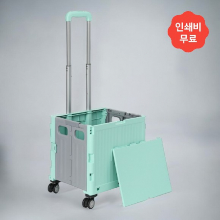 다담다 심플 접이식 쇼핑카트(35L) (민트) #2