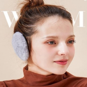 패션 토끼털 똑딱이 끈없는 귀마개, 똑딱이 귀돌이, 노라인 귀돌이