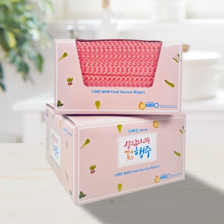 케어맨 쏙 뽑아 사용하는 다용도 홍보 접지행주 50매 #2