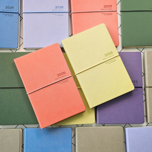 간지스 2026 마카롱 비건 레더 양장다이어리