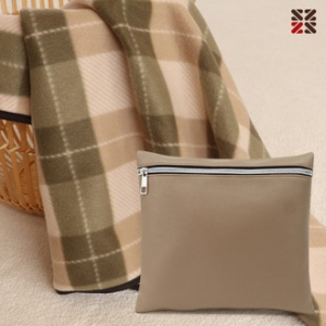 그린체크담요 + 미니파우치세트