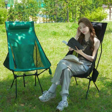 아이리버 캠핑의자 릴렉스체어 접이식 휴대용 백패킹 경량체어 에코 감성 IE-CP02 #5