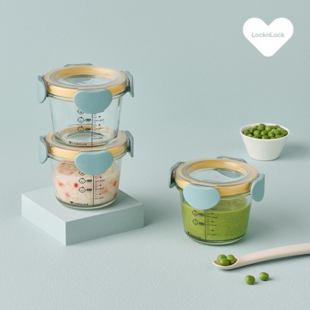 HA 리틀럽 디어 이유식용기 원형 밀폐캡 260ML x 3P #3