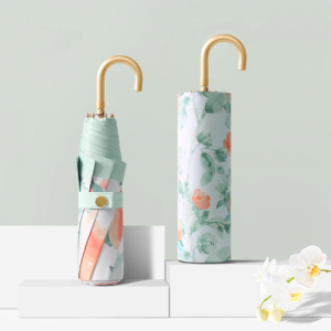 로페리아 0190238 8K 3단수동 골드 곡자손잡이 플라워가든 우양산 칼라UV차단코팅 UPF50+