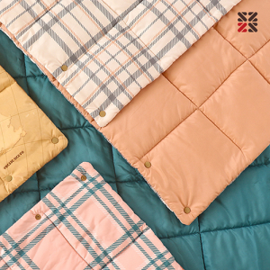 스퀘어 캠핑 버튼담요