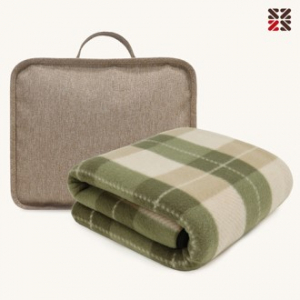 그린체크특대담요 + 빅파우치세트