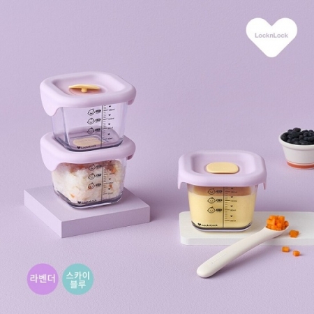 리틀럽 디어 이유식용기 정사각 실리콘 간편캡 260ML 3P HA #2