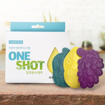 코젠더스 원샷 과일 위생 수세미, 다용도 간편 판촉 수세미 10매 #3
