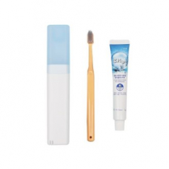 청화 휴대용 치약 칫솔세트(씨하이치약 50g, 친환경칫솔)여행용