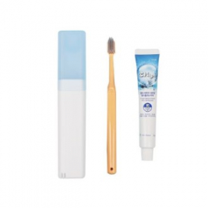 청화 휴대용 치약 칫솔세트(씨하이치약 50g, 친환경칫솔)여행용