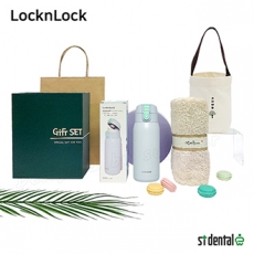 와우35호 선물세트 락앤락 코튼캔디 텀블러 송월타올 띠지 텀블러파우치 // 쇼핑백