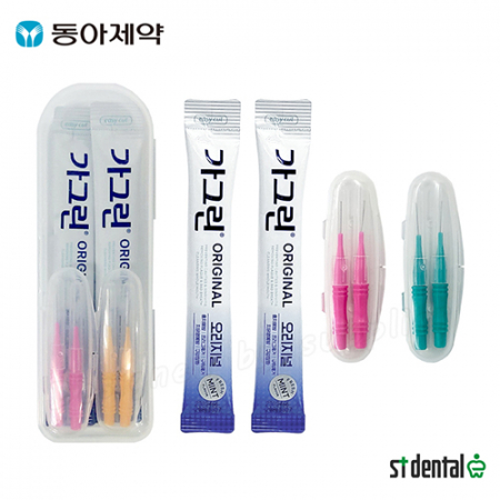 센스케어7호 가그린 2p 치간칫솔 2p 케이스 x 2개 미니 구강세트 #3