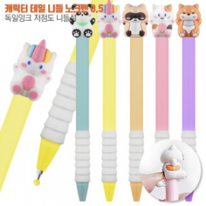 캐릭터 테일 니들 노크 볼펜 0.5mm