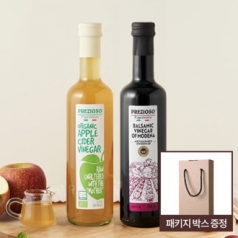 프레지오소 발사믹식초+애플 사이다 비네거 500ml 세트