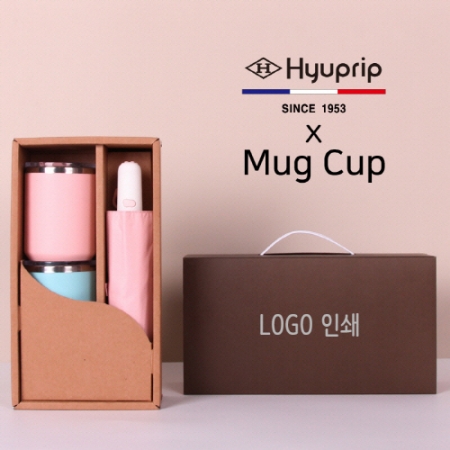 협립 3단 53 암막 야옹이 완전자동 우양산 + 로하스 머그컵 2P 세트 #2