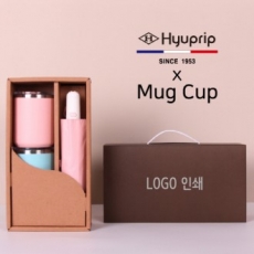 협립 3단 53 암막 야옹이 완전자동 우양산 + 로하스 머그컵 2P 세트